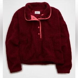 [American Eagle] NWT Relaxed Sherpa Fleece
Henley Sweatshirt